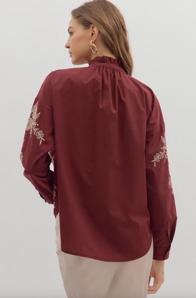 Kirsten Top -- Burgundy