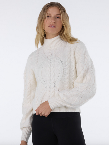 Cable Sweater -- Coconut