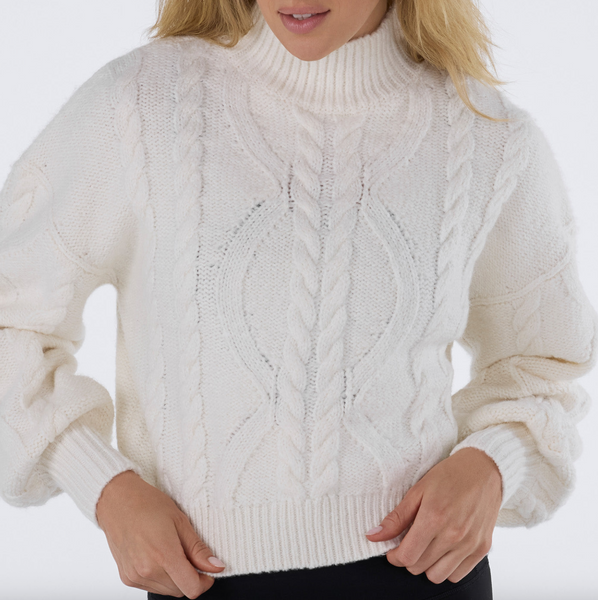 Cable Sweater -- Coconut