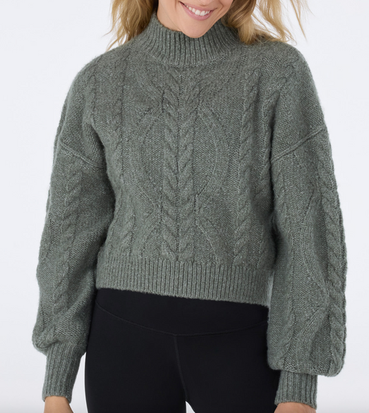 Cable Sweater -- Leaf