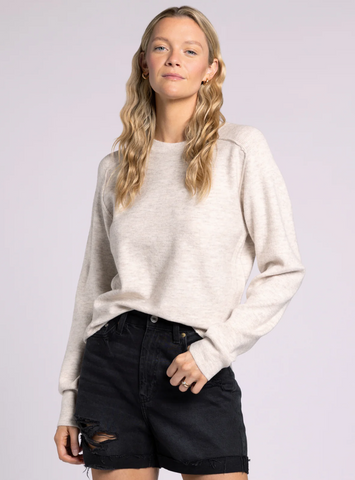 Barrett Sweater -- Heather Parchment