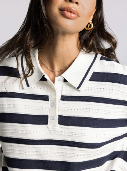 Briana Sweater -- Ivory Navy