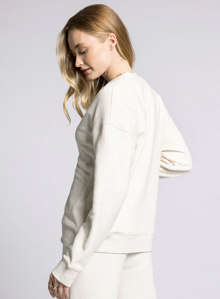 Serenity Fleece Cardigan -- Heather Oatmeal