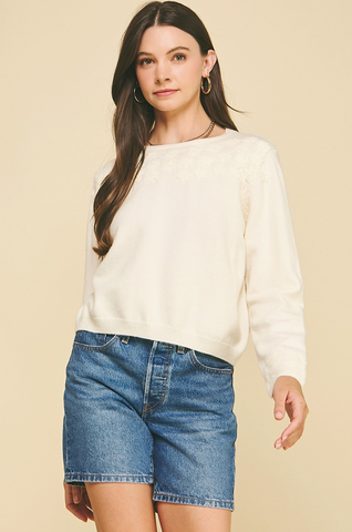 Greta Sweater -- Ivory