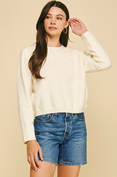 Greta Sweater -- Ivory