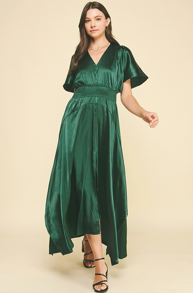 Hazel Dress -- Hunter Green