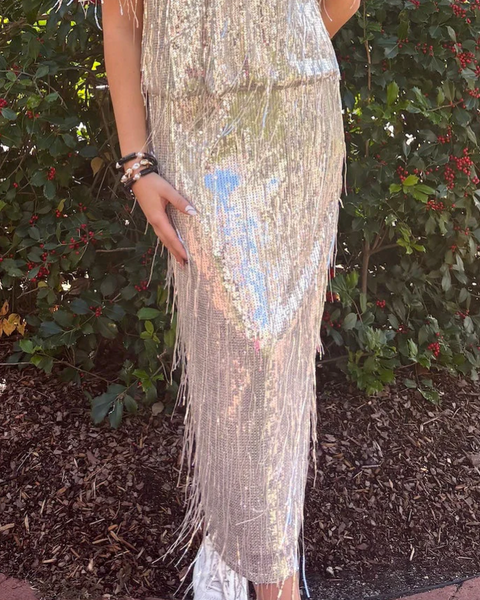 Cheers Skirt -- Silver