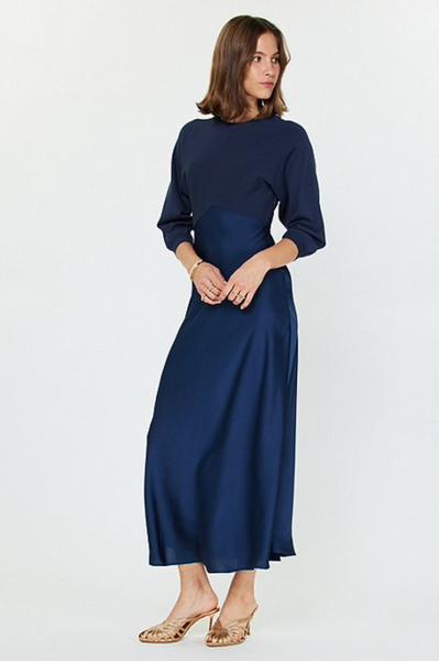 Vienna Dress -- Navy