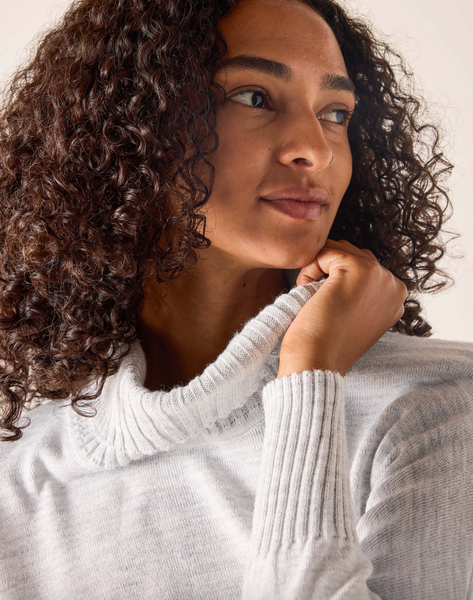 Catalina Turtleneck Sweater -- Ash Gray