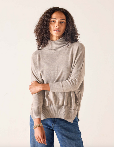 Catalina Turtleneck Sweater -- Driftwood