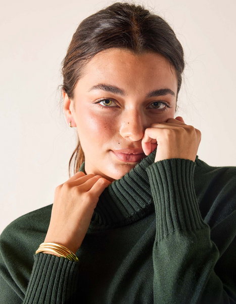 Catalina Turtleneck Sweater -- Deep Emerald