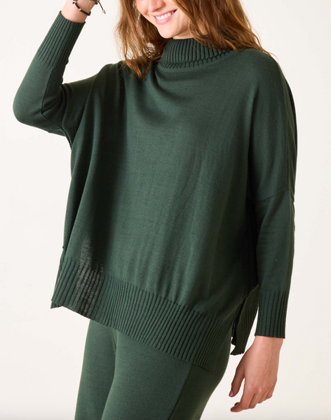 Catalina Turtleneck Sweater -- Deep Emerald