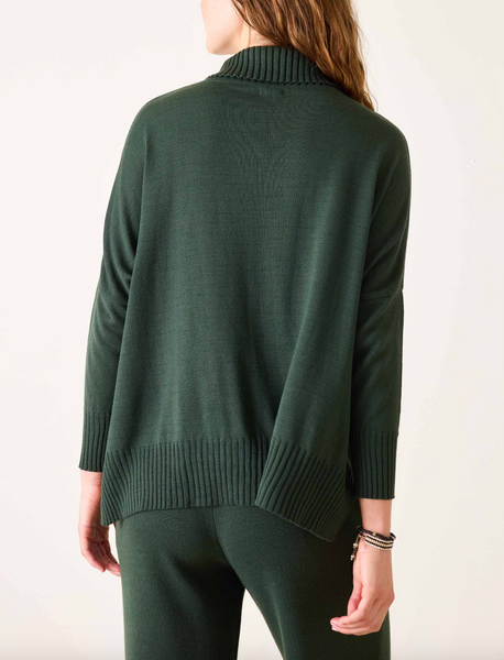 Catalina Turtleneck Sweater -- Deep Emerald