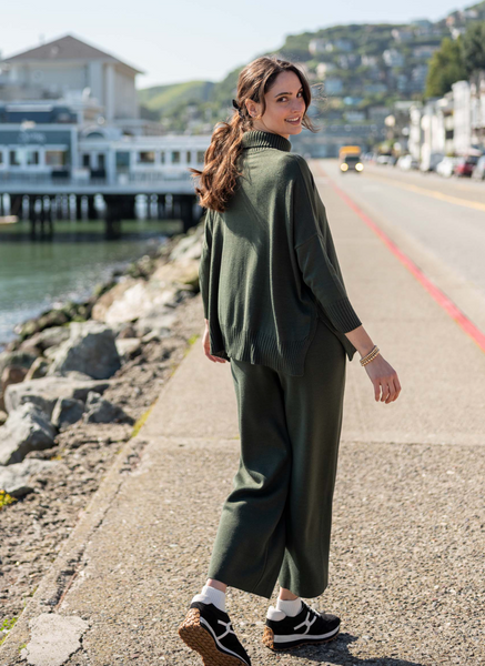 Catalina Turtleneck Sweater -- Deep Emerald