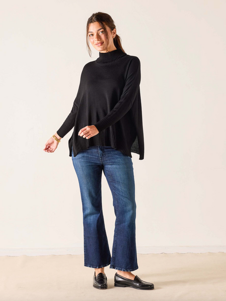Catalina Turtleneck Sweater -- Black
