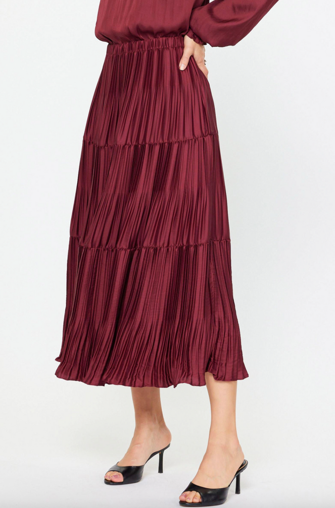 Frida Skirt -- Burgundy
