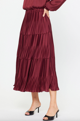 Frida Skirt -- Burgundy