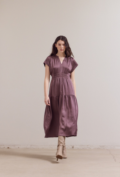 Lagoon Dress -- Aubergine