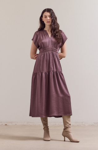 Lagoon Dress -- Aubergine