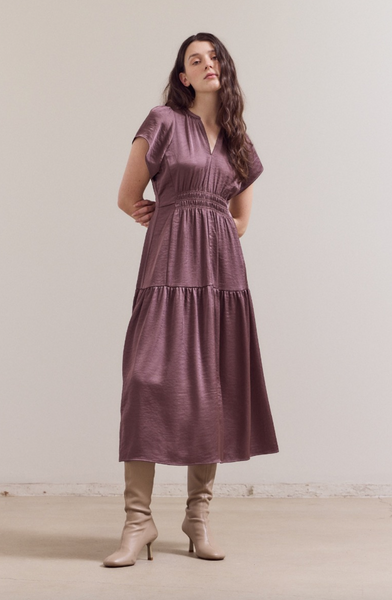 Lagoon Dress -- Aubergine