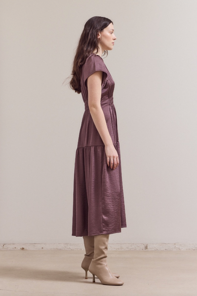 Lagoon Dress -- Aubergine