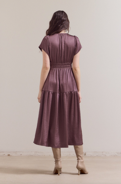Lagoon Dress -- Aubergine