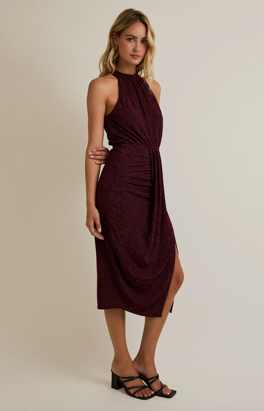 Cyndi Dress -- Burgundy
