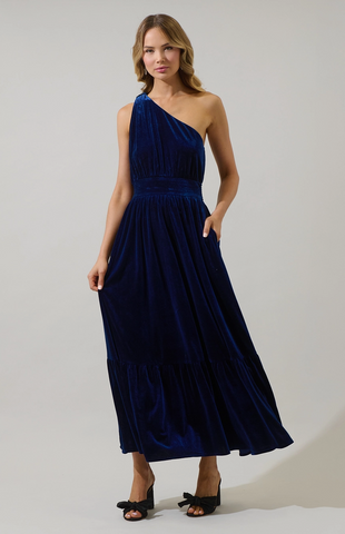 Bevany Dress -- Navy