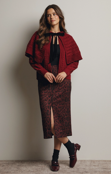 Mary Skirt -- Burgundy