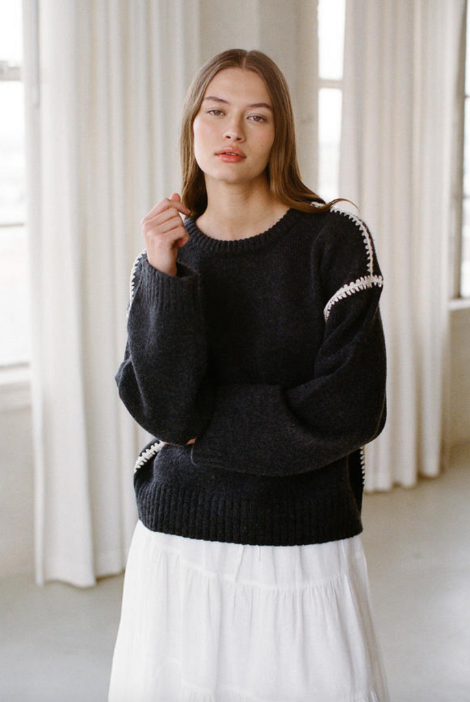 Athena Sweater -- Charcoal