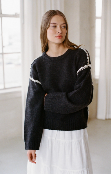 Athena Sweater -- Charcoal