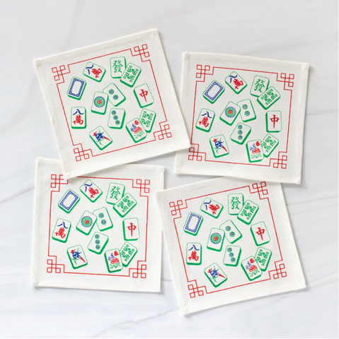 Mah Jong Tiles Cocktail Napkin Set