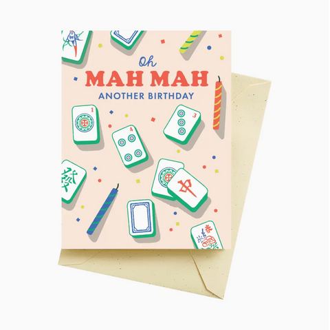 Mahjong Birthday Card