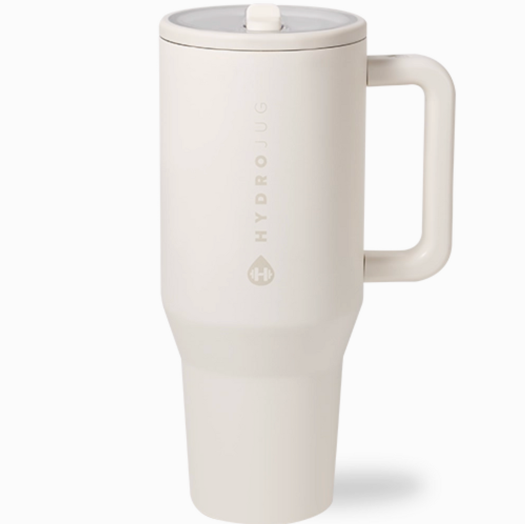 Cream HydroJug 40 oz Traveler Tumbler