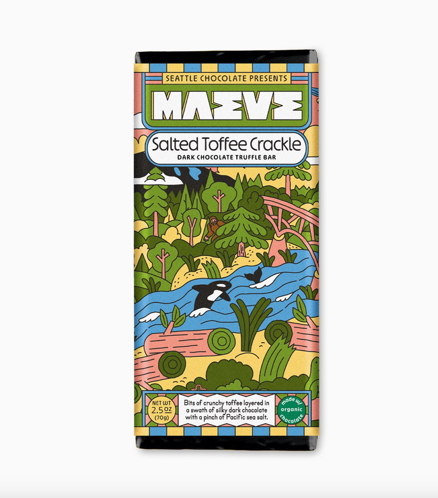 Salted Toffee Crackle Truffle Bar