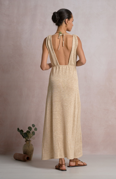 Agnes Dress -- Beige