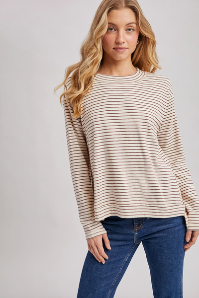Amy Top -- Ecru Brick