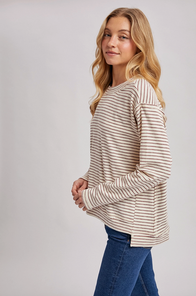 Amy Top -- Ecru Brick