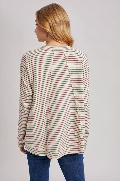 Amy Top -- Ecru Brick
