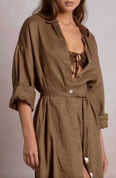 Hope Dress -- Brown