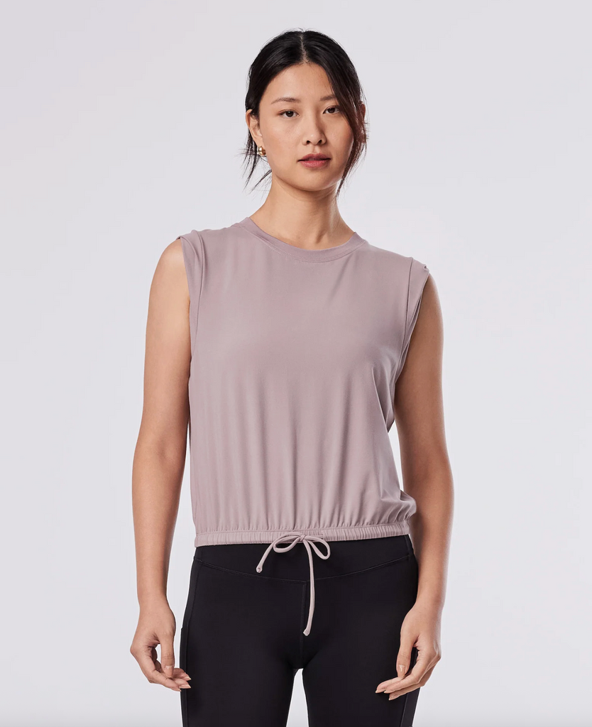 Crop Tie Tee -- Lavender