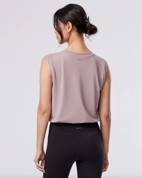 Crop Tie Tee -- Lavender