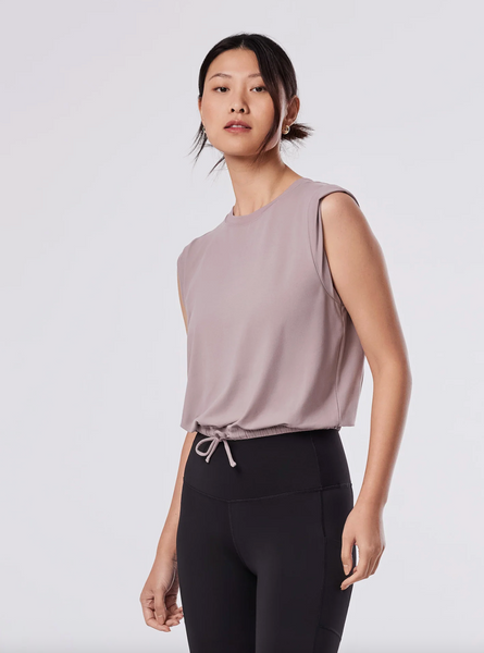 Crop Tie Tee -- Lavender