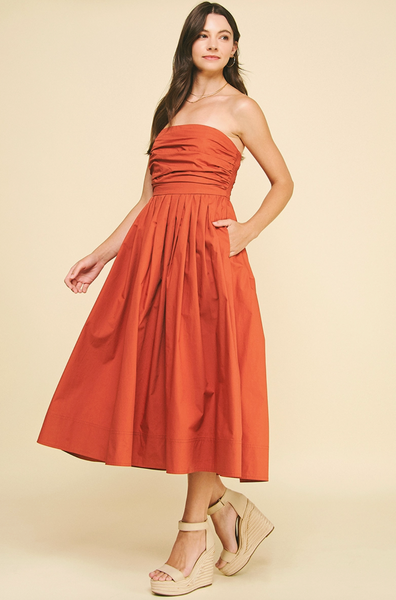 Willa Dress -- Rust