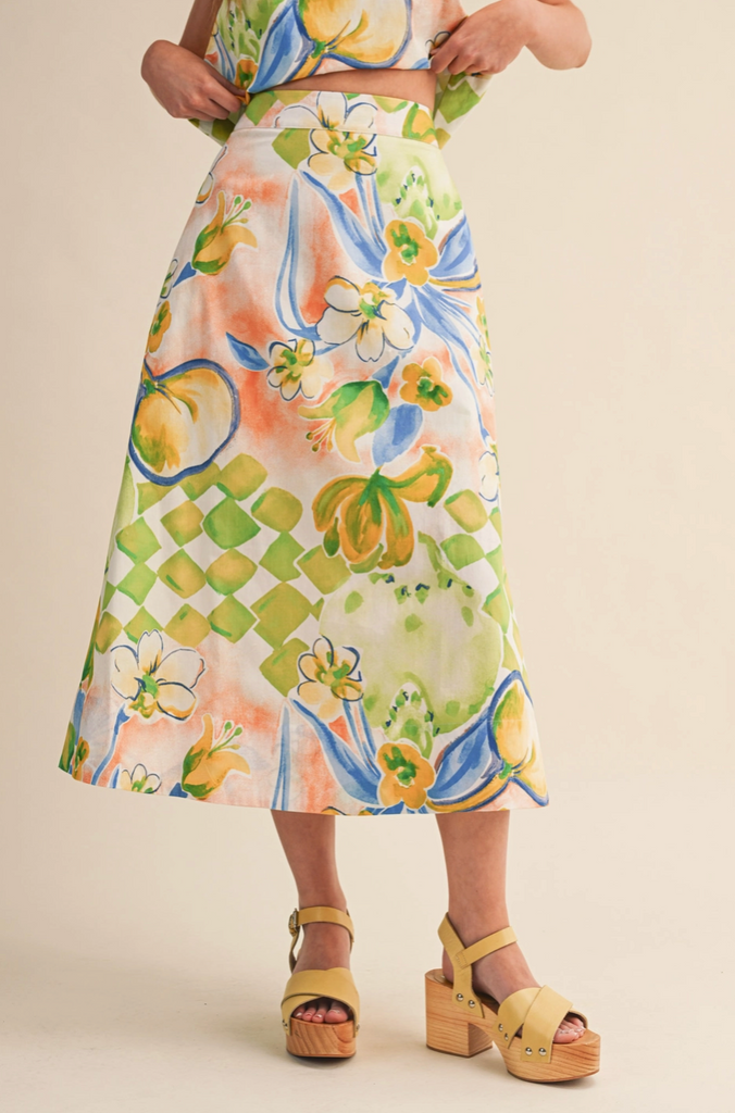 Consuelo Skirt -- Lime Green