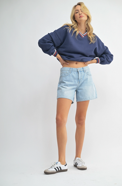 Lightweight Short -- Light Wash