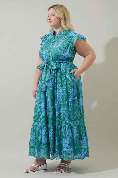 Tressa Dress -- Blue Green