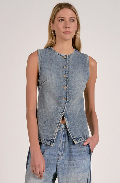 Satine Vest -- Denim