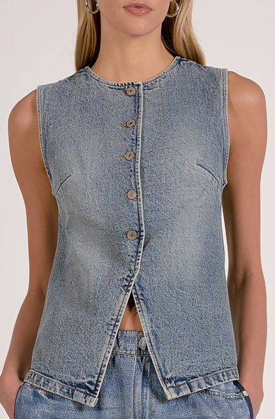 Satine Vest -- Denim