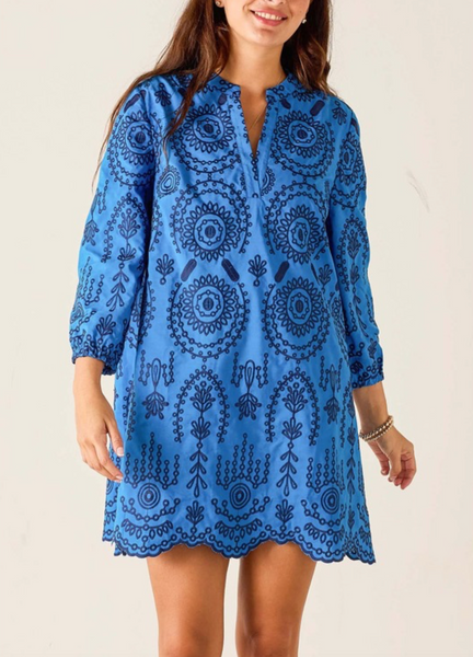 Edie Dress -- Lagos Blue